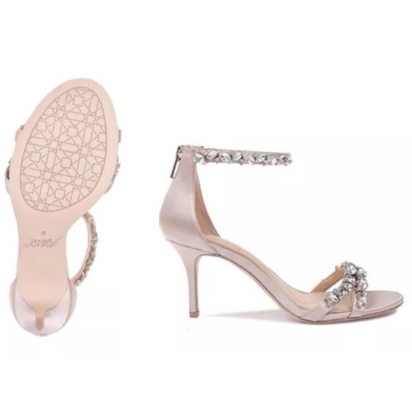 Jewel Badgley Mischka • Caroline Embellished Ankle • Strap Evening Sandals - Picture 2 of 15